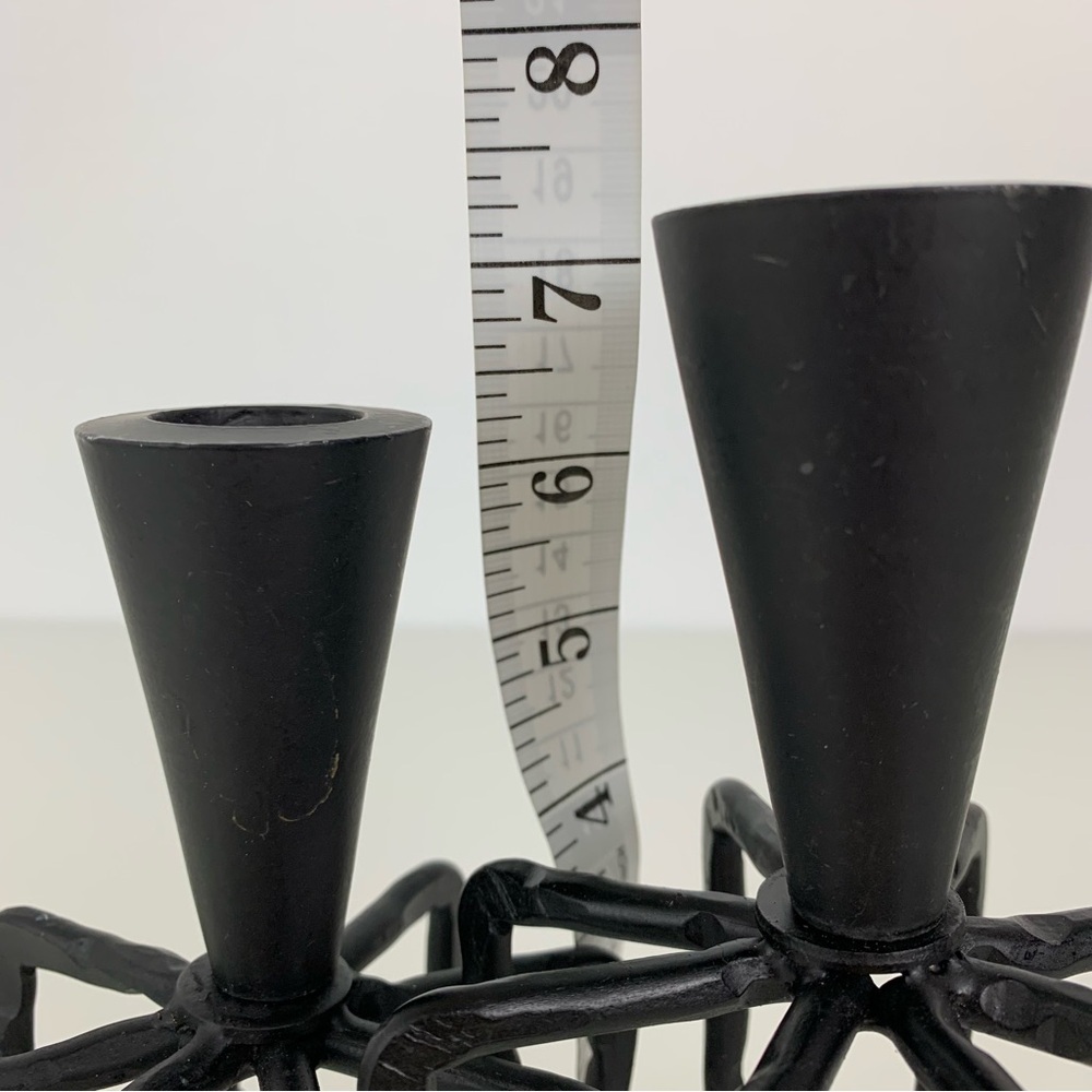 Pair Spider Legged Candle Holder Metal Black Dual Use Weird Scary Unusual - Picture 11 of 15